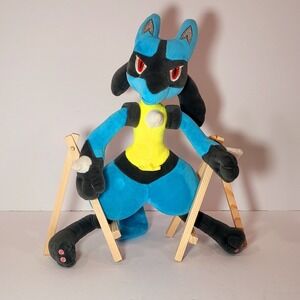 Pokémon Lucario Plush 12" Blue Collectible Stuffed Toy EUC